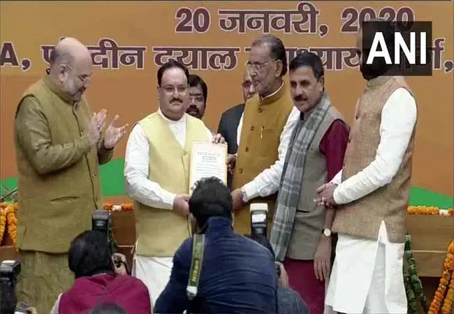  JP Natta becomes National President of BJP IN DELHI 